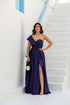 VESTIDO UM OMBRO SÓ RODADO VESTIDO DE FESTA PETRA FINA AZUL MARINHO P